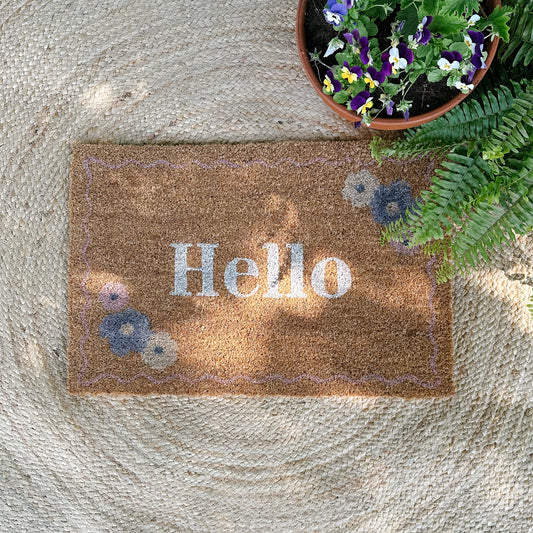 Hello Doormat | Pastel Colours
