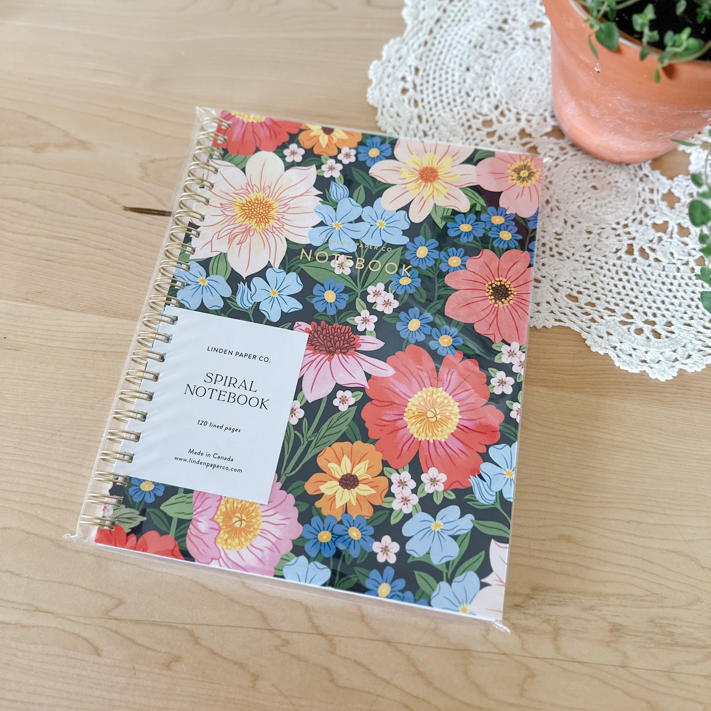 Dahlia Dance Notebook | Spiral Lined Notebook