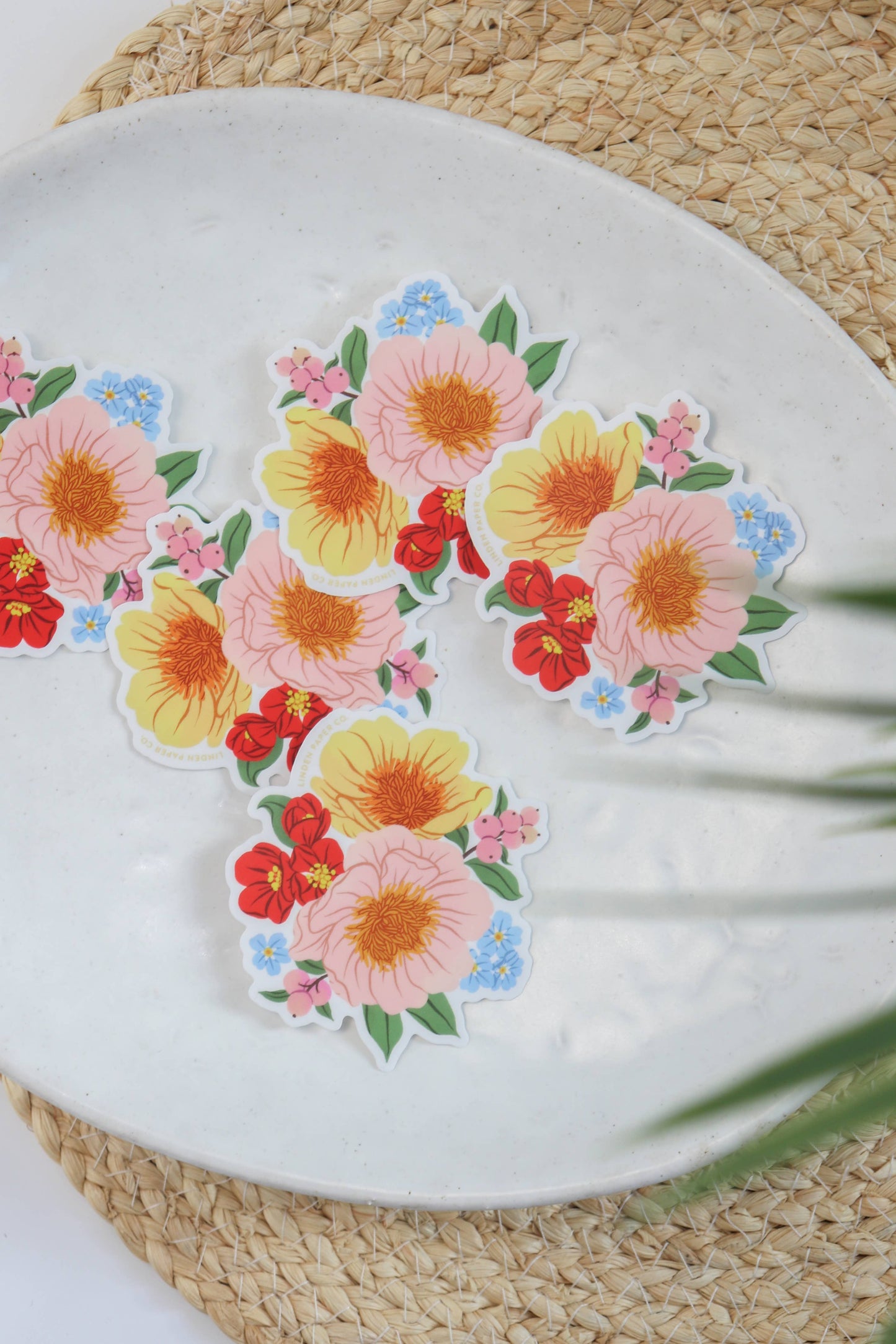Blooming Floral Cluster | Clear Vinyl Sticker