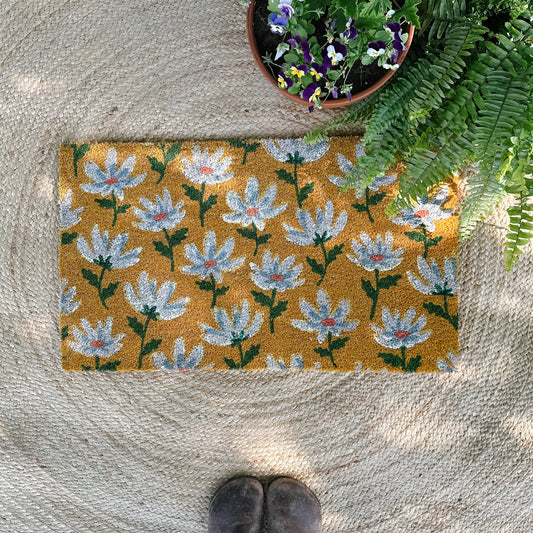 Yellow Daisy Door Mat | 18"x30"