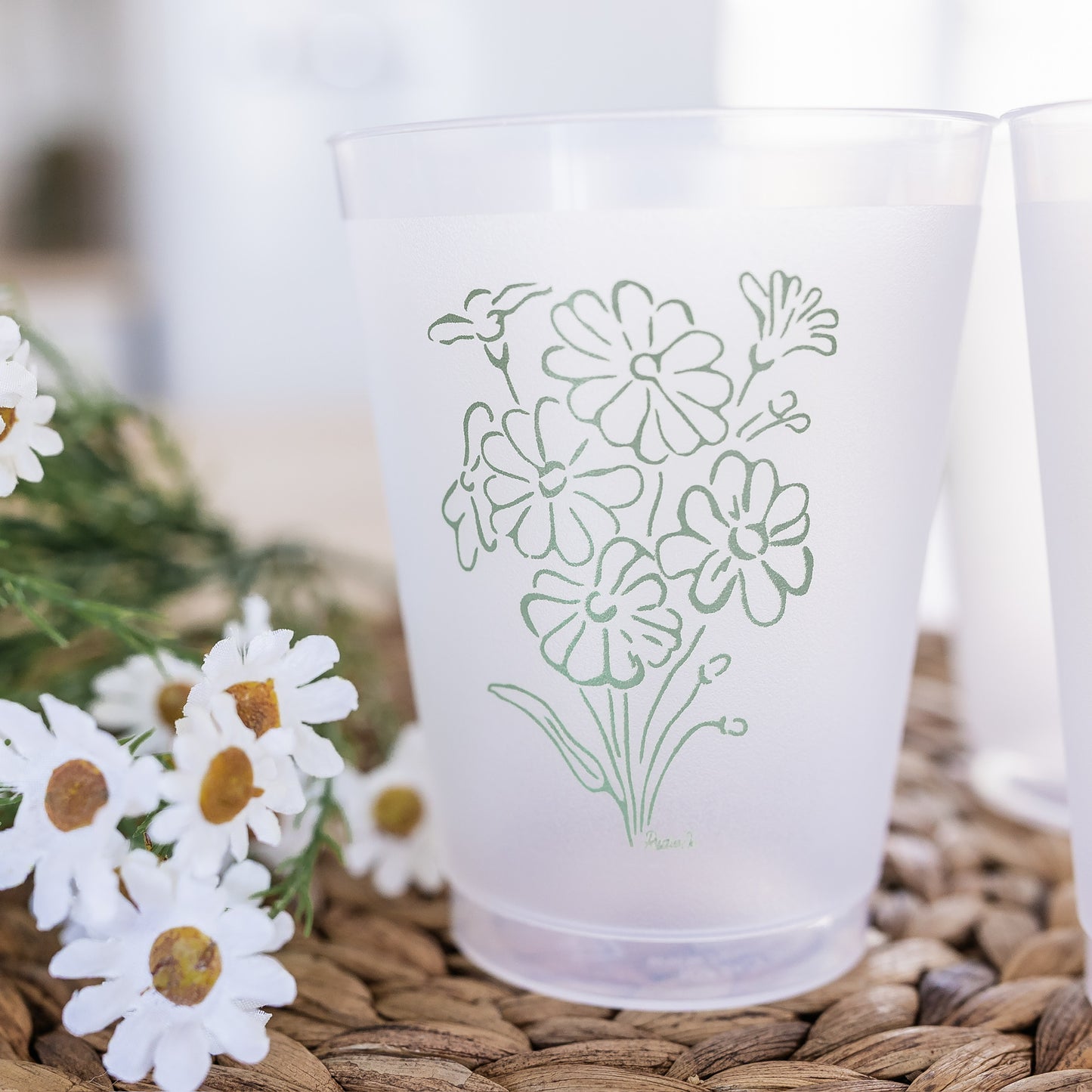 Vintage Floral Cups | Set of 4
