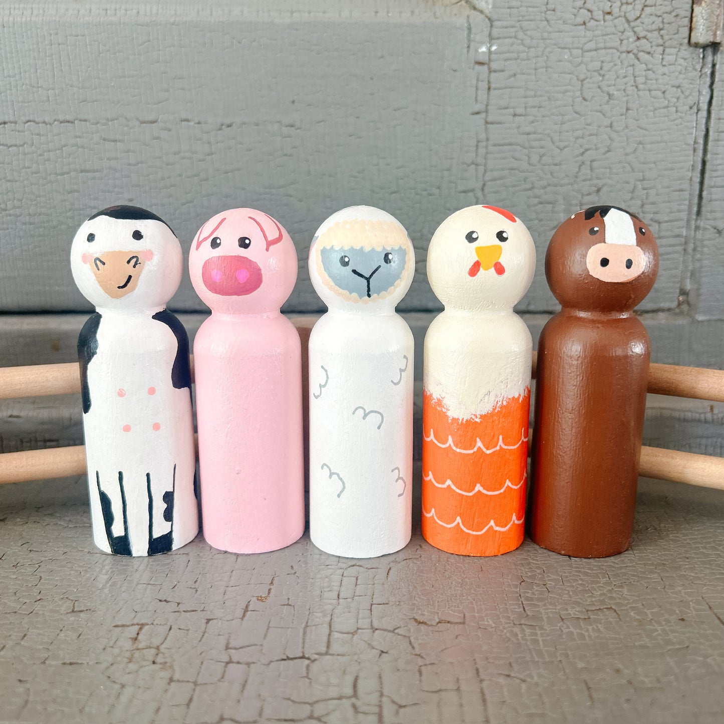 Farm Animal Pegs | Set of 5
