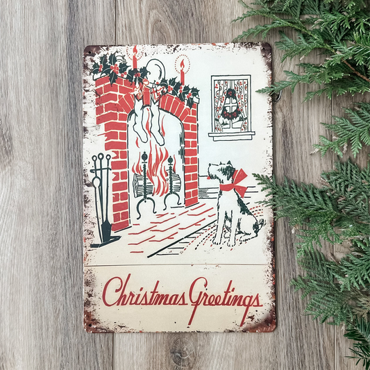 Christmas Greetings | Tin Sign
