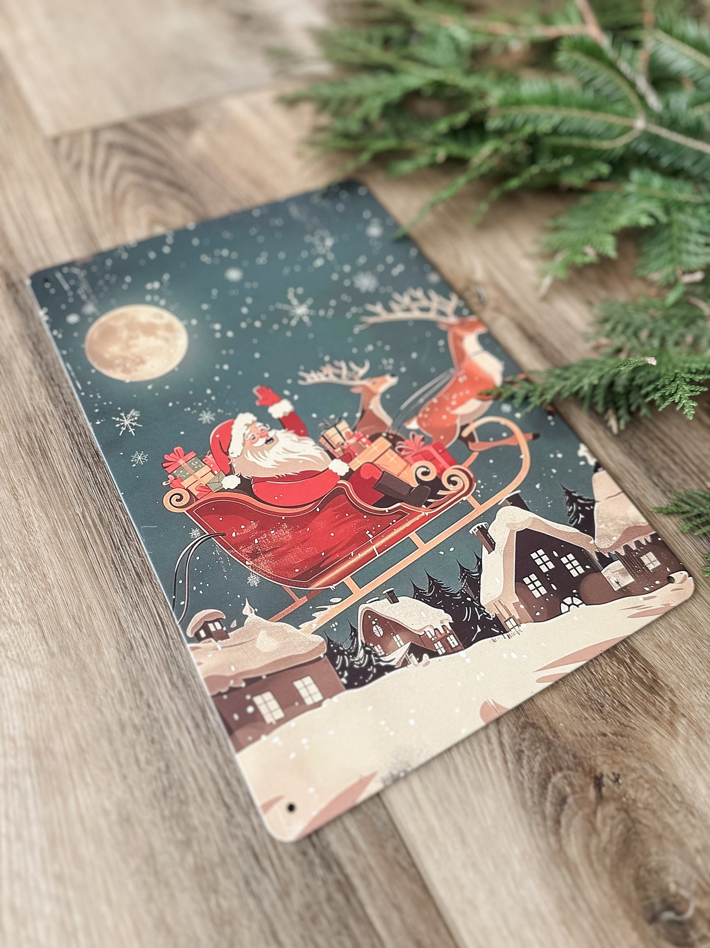 Santa Sleigh | Tin Sign