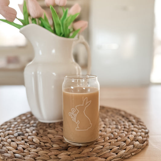 Spring Bunny Drinking Glass | 16 oz.