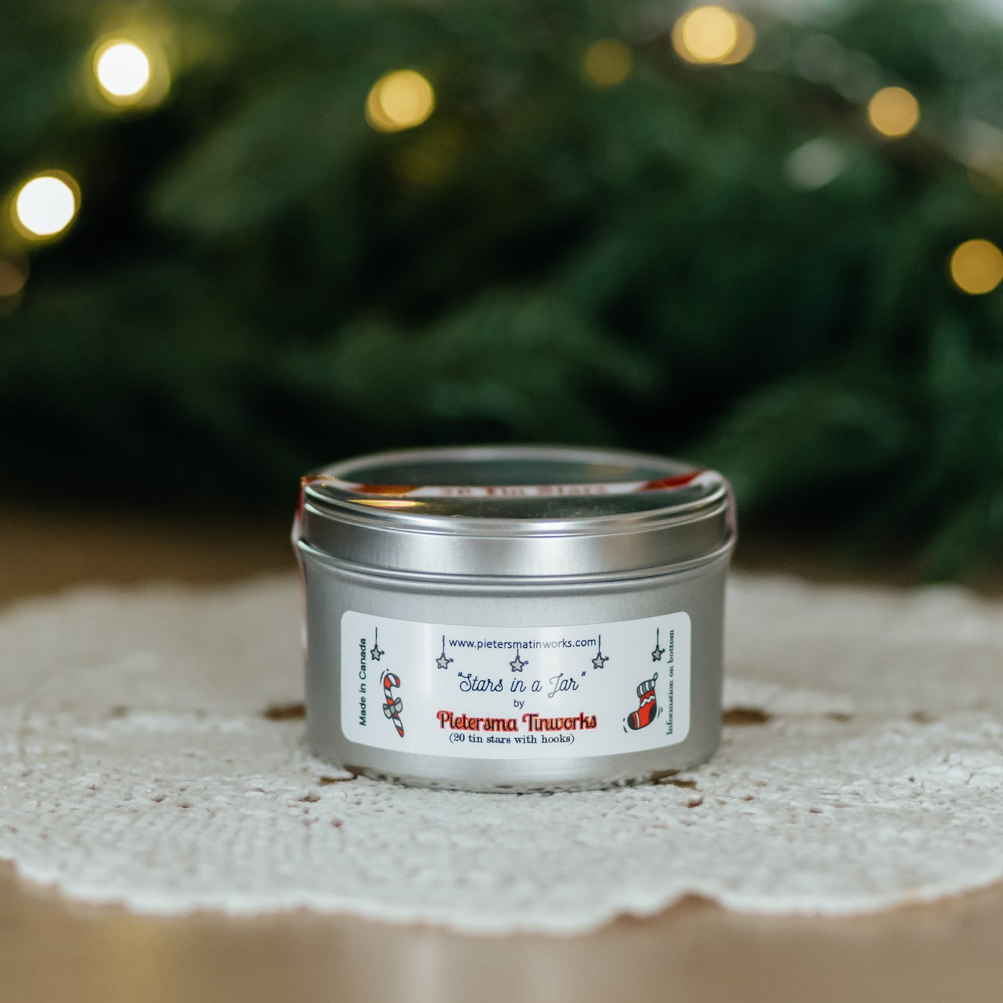 Tin Christmas Tree Stars | Set of 20