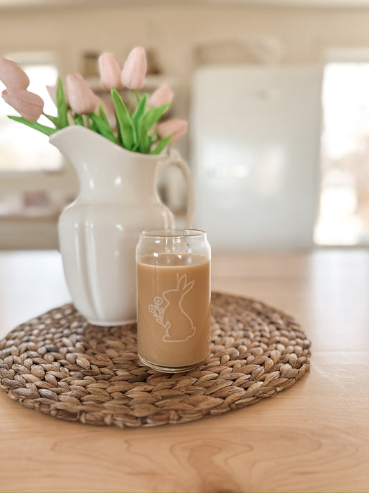 Spring Bunny Drinking Glass | 16 oz.