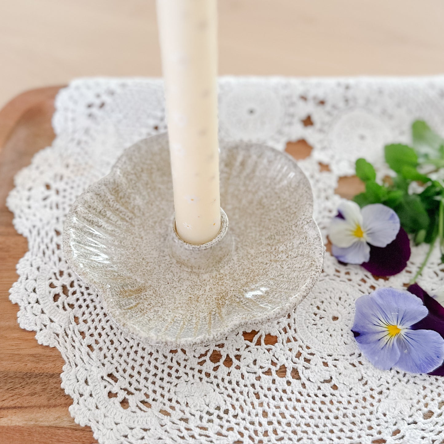 Flower Shaped Candle Stick Holder