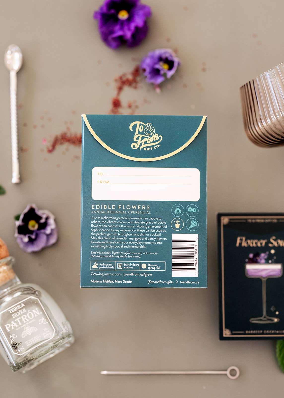 Edible Flowers (Charm) | Seed Packet & Cocktail Recipe