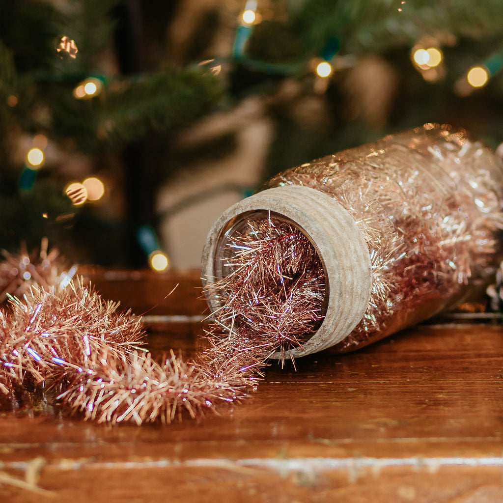 Pink Tinsel Garland Spool