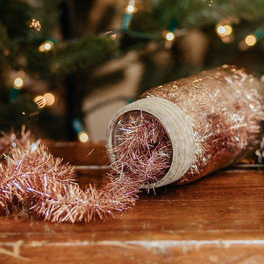 Pink Tinsel Garland Spool