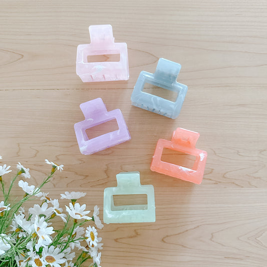 Marble Pastel Claw Clip | Medium