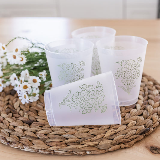 Vintage Floral Cups | Set of 4