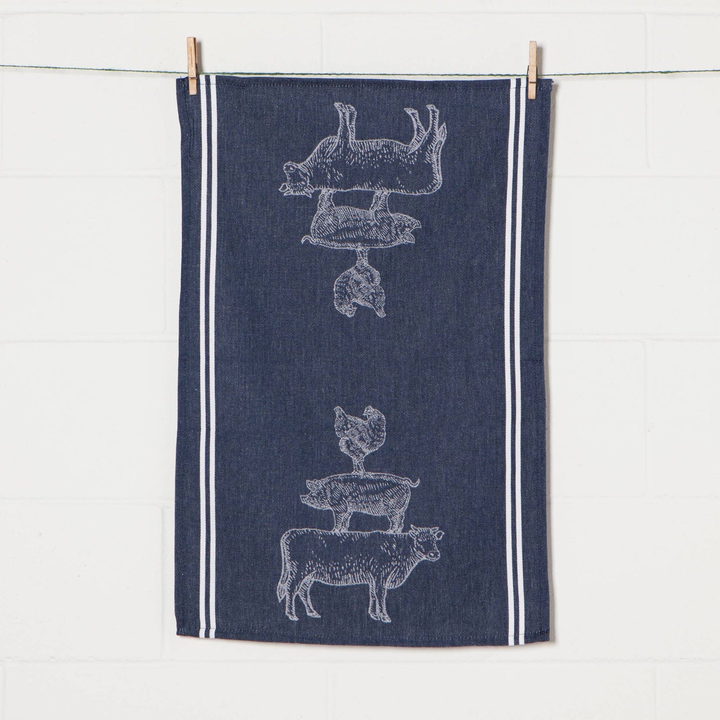 Denim Farm Animal | Dishtowel