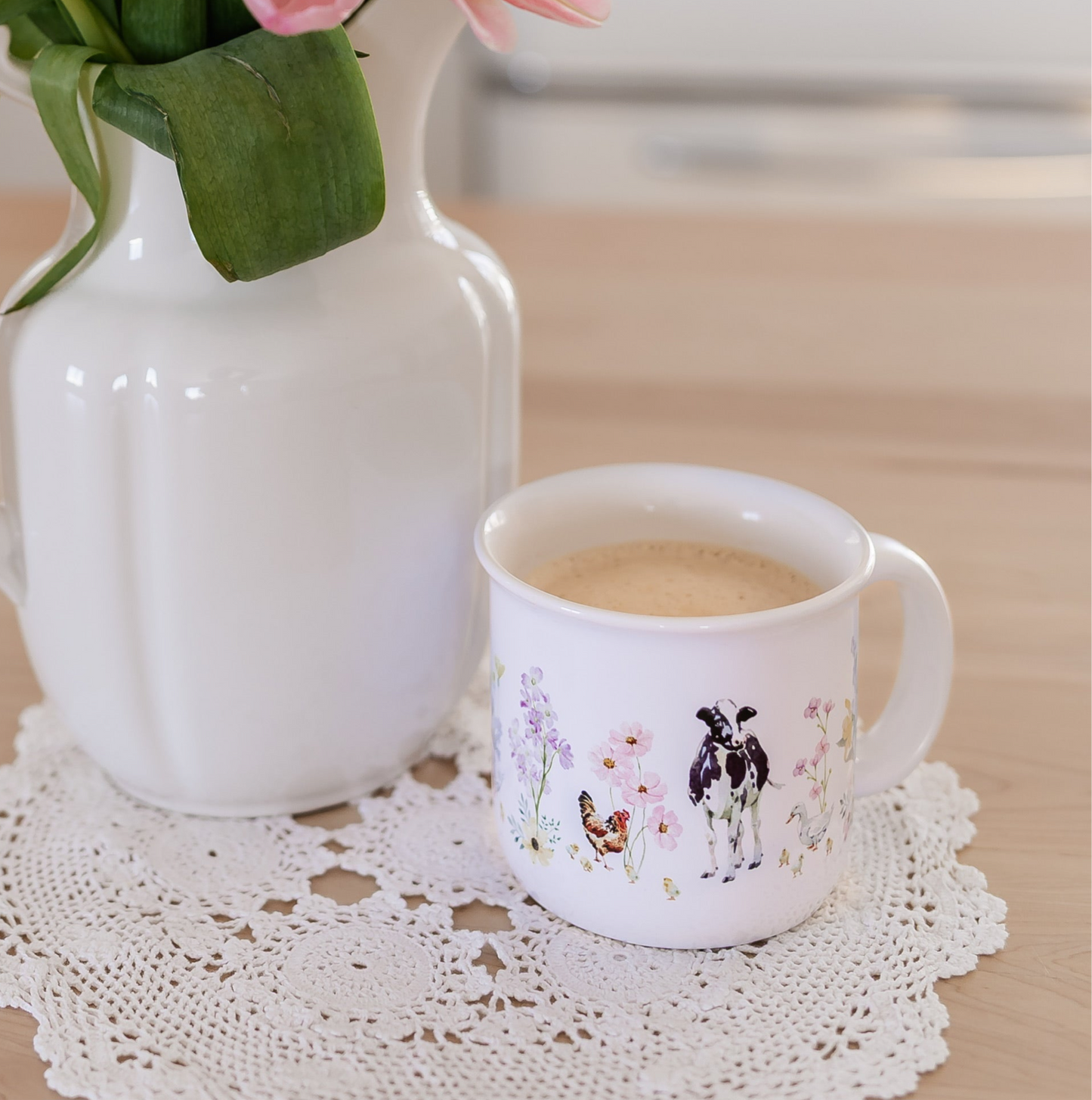 Rudie Jo Floral & Farm Animal Mug | 15oz.
