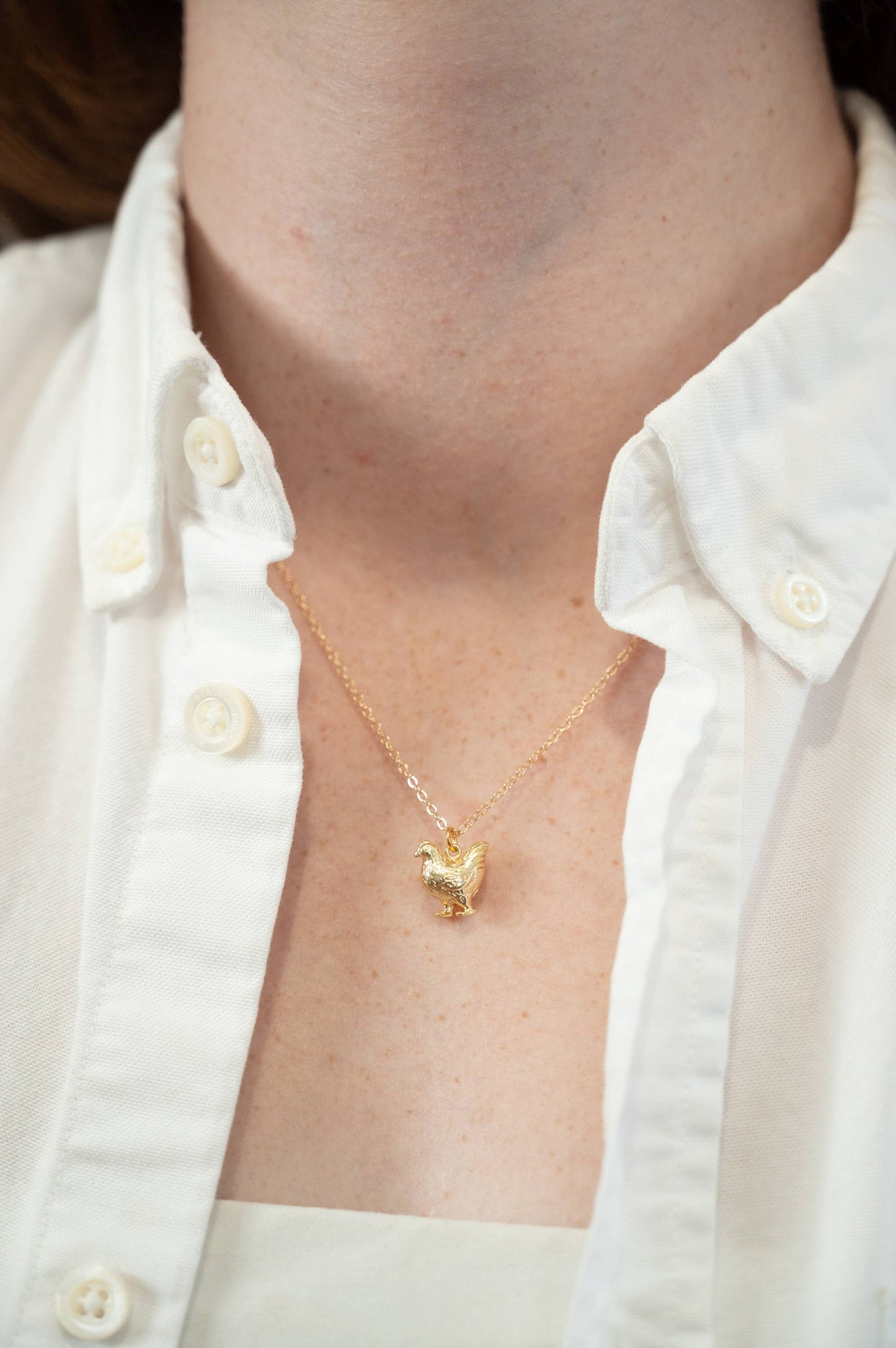 Chicken Necklace | Gold or Silver