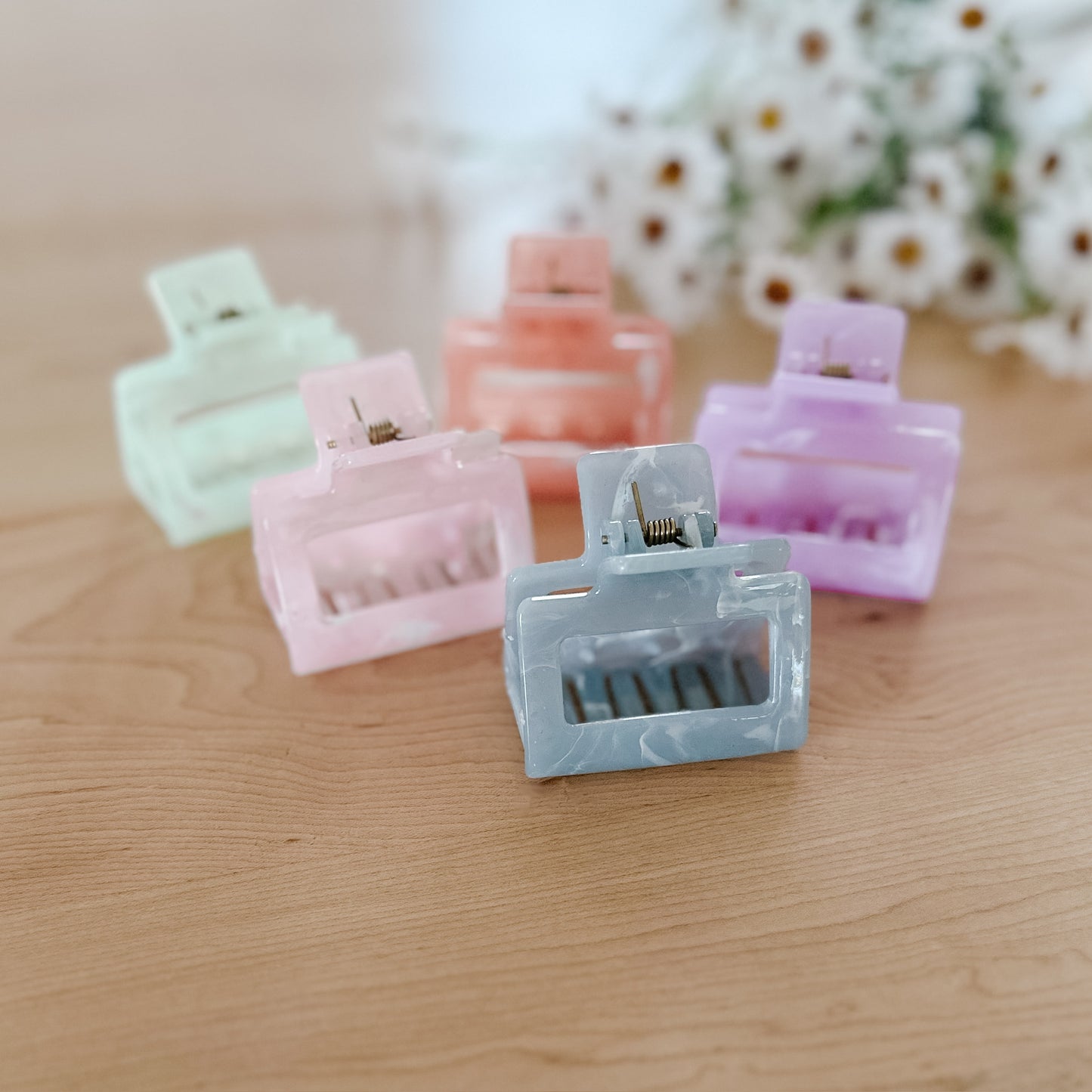 Marble Pastel Claw Clip | Medium