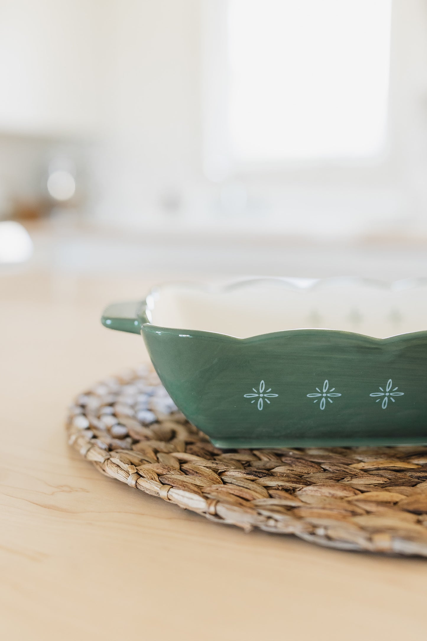 Floral Stoneware Baking Dish