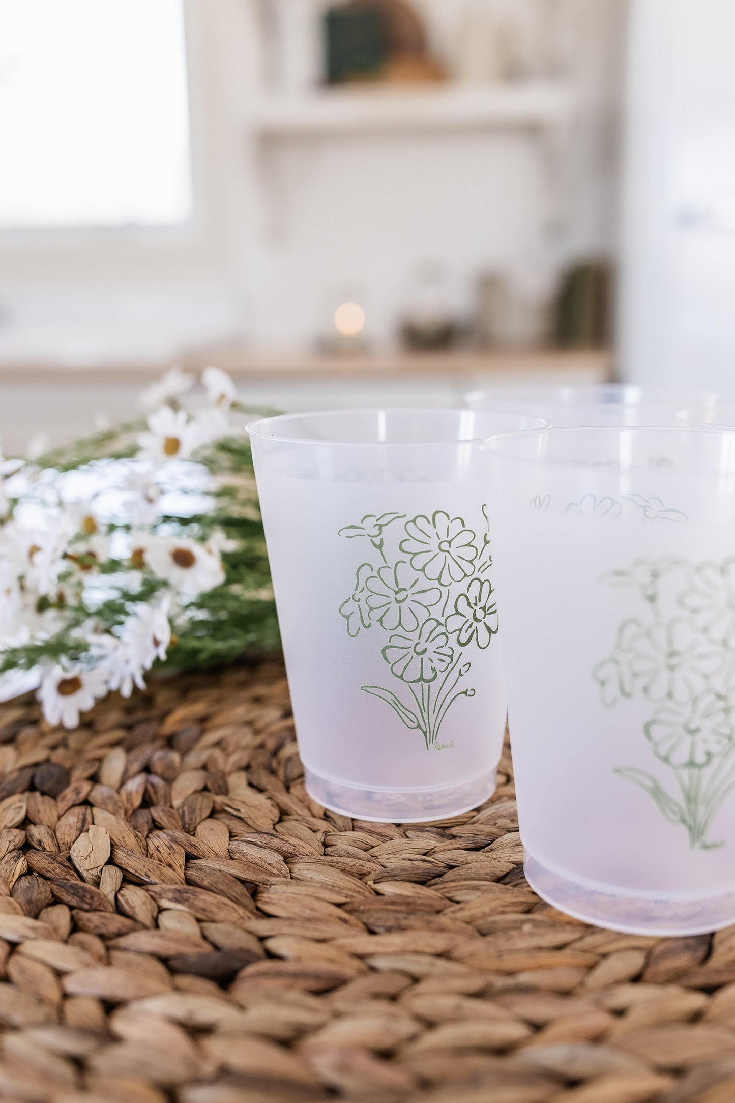 Vintage Floral Cups | Set of 4