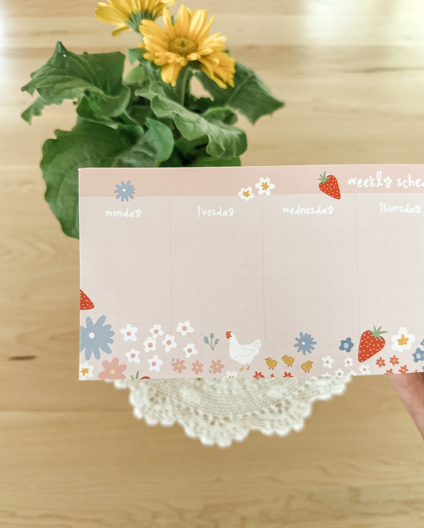 Strawberry Weekly Notepad