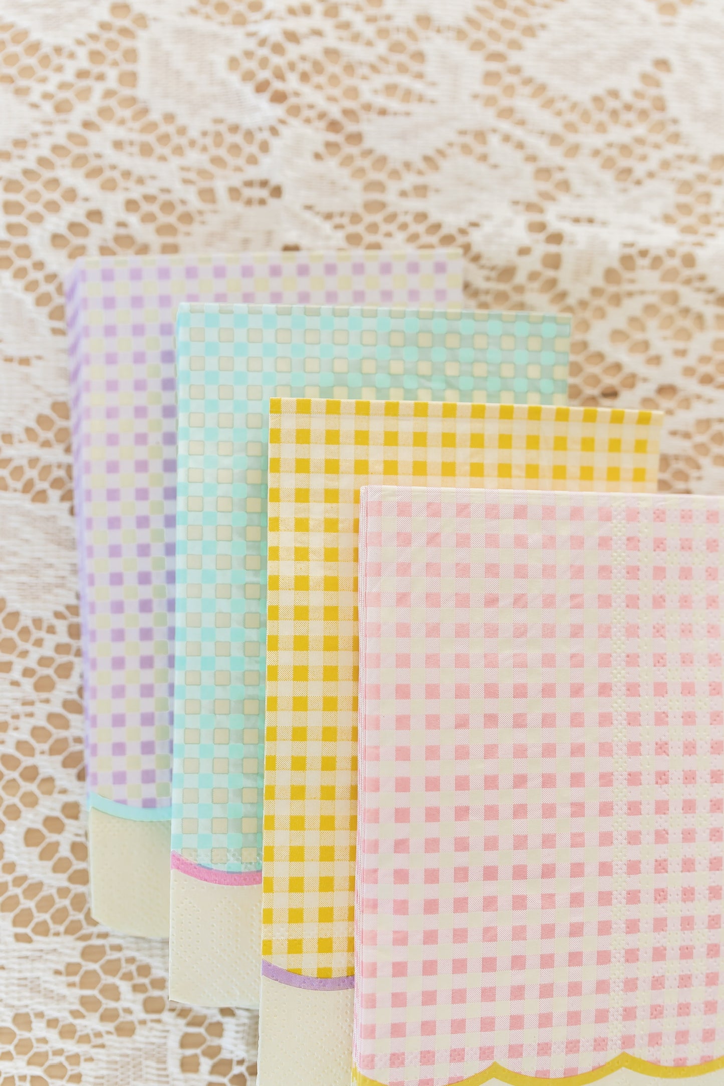 Gingham Paper Napkin | Multi Colour Pack