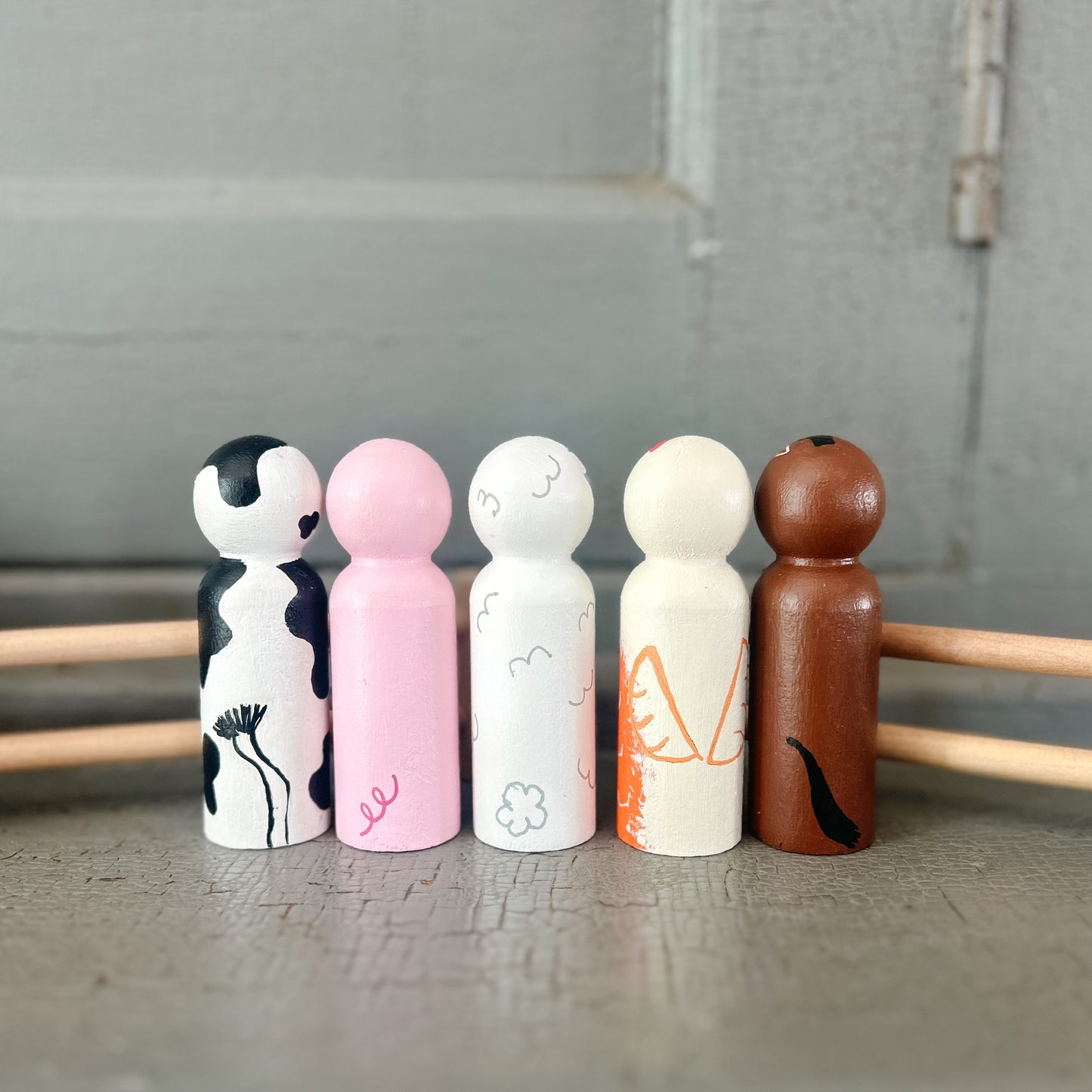 Farm Animal Pegs | Set of 5