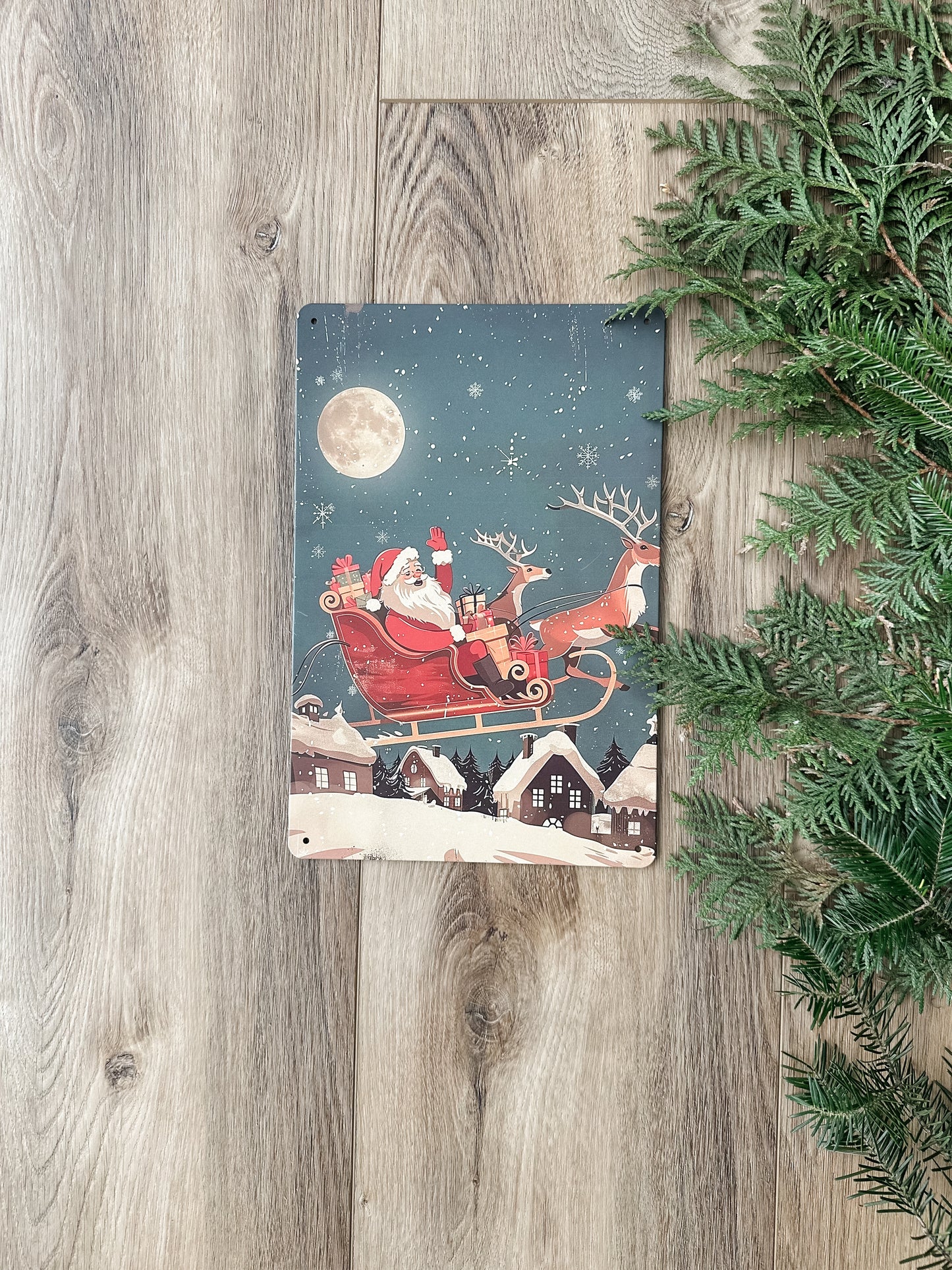 Santa Sleigh | Tin Sign