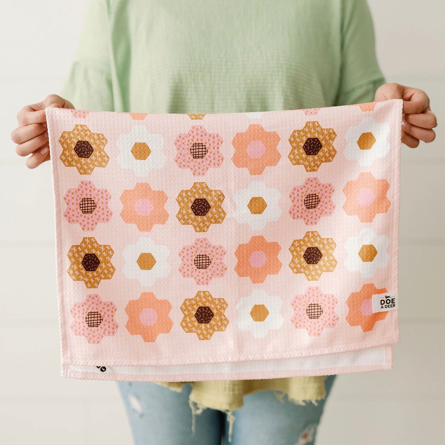 Flower Garden Kitchen Waffle Towel | Microfiber