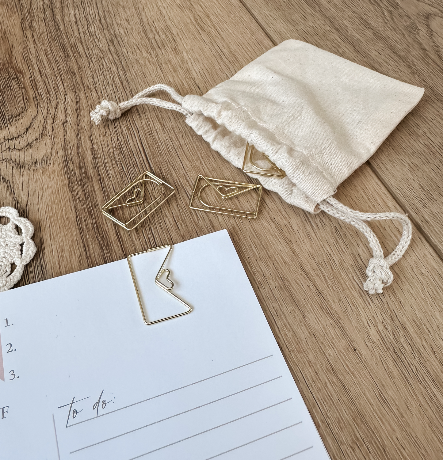 Gold Envelope Paperclips