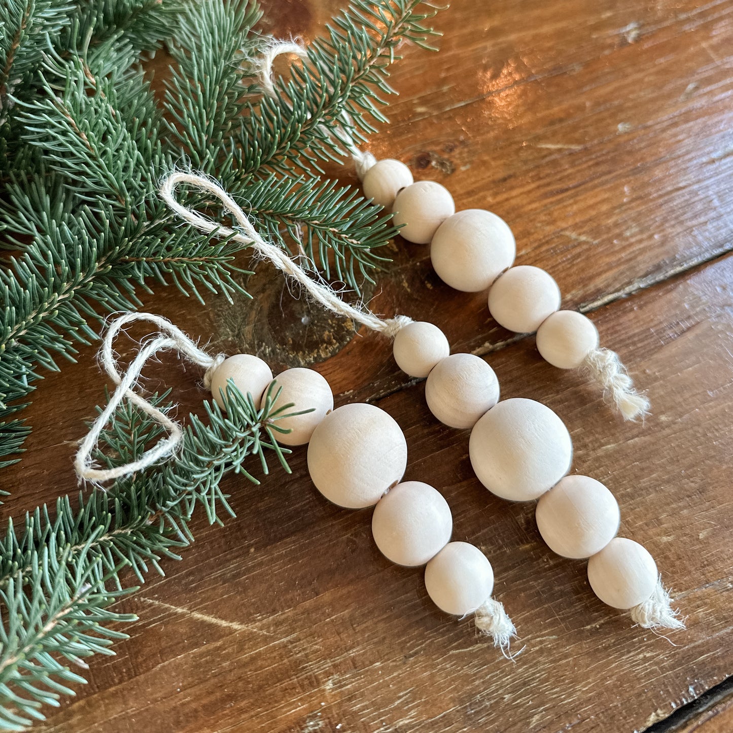 Wooden Icicle Ornaments | Set of 3