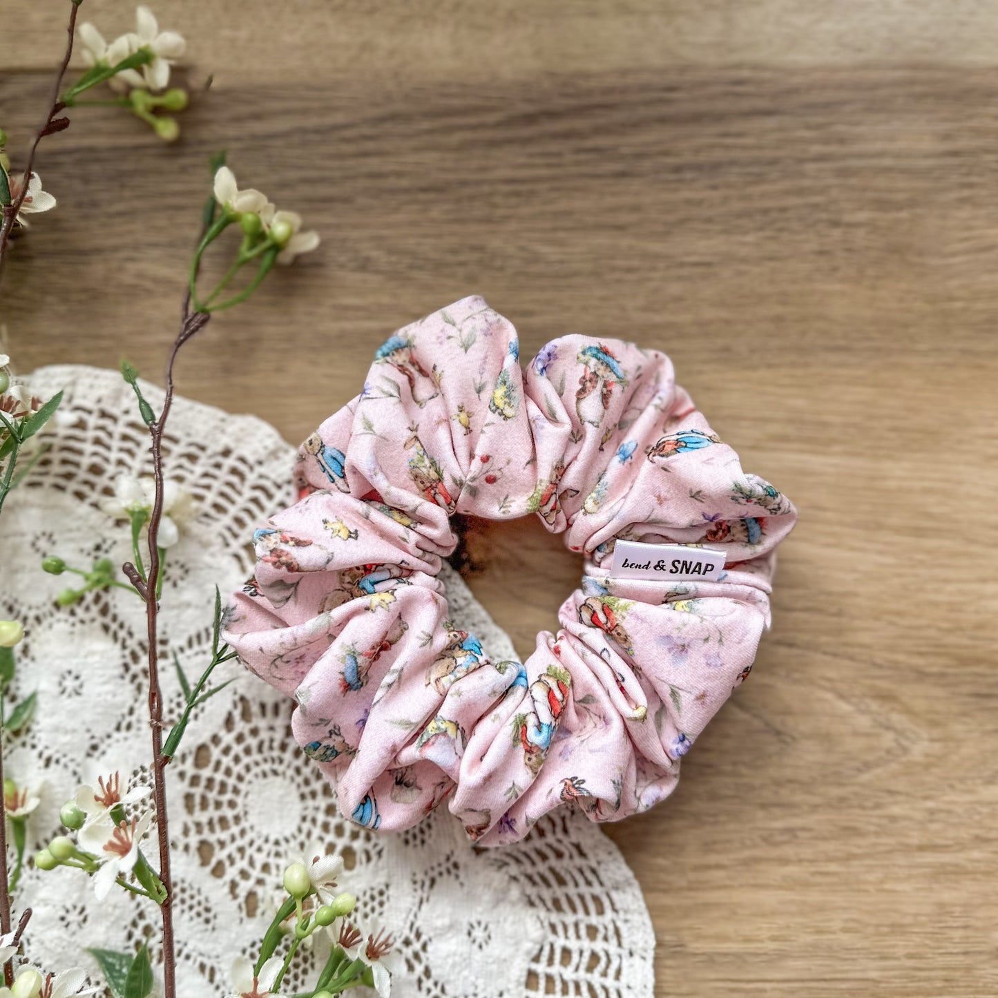 Dusty Pink Peter Rabbit Scrunchie