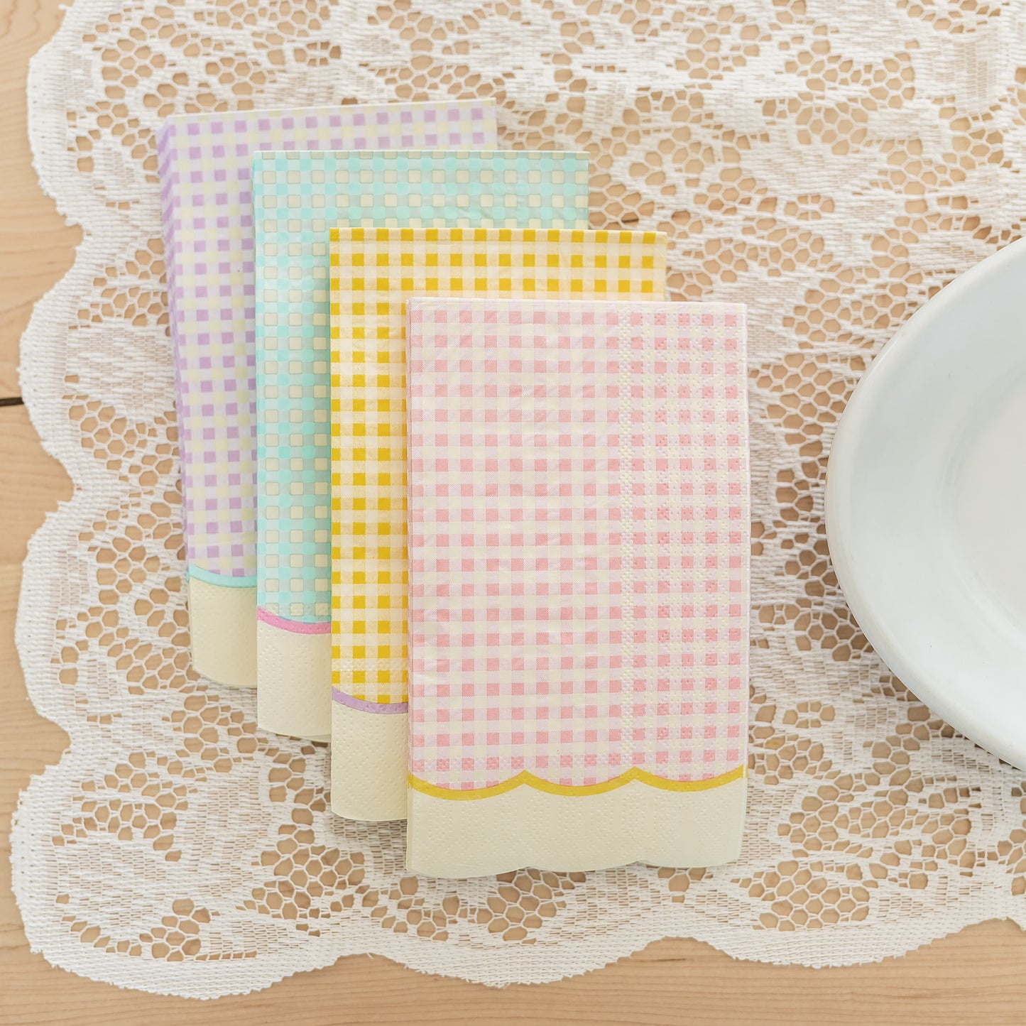 Gingham Paper Napkin | Multi Colour Pack