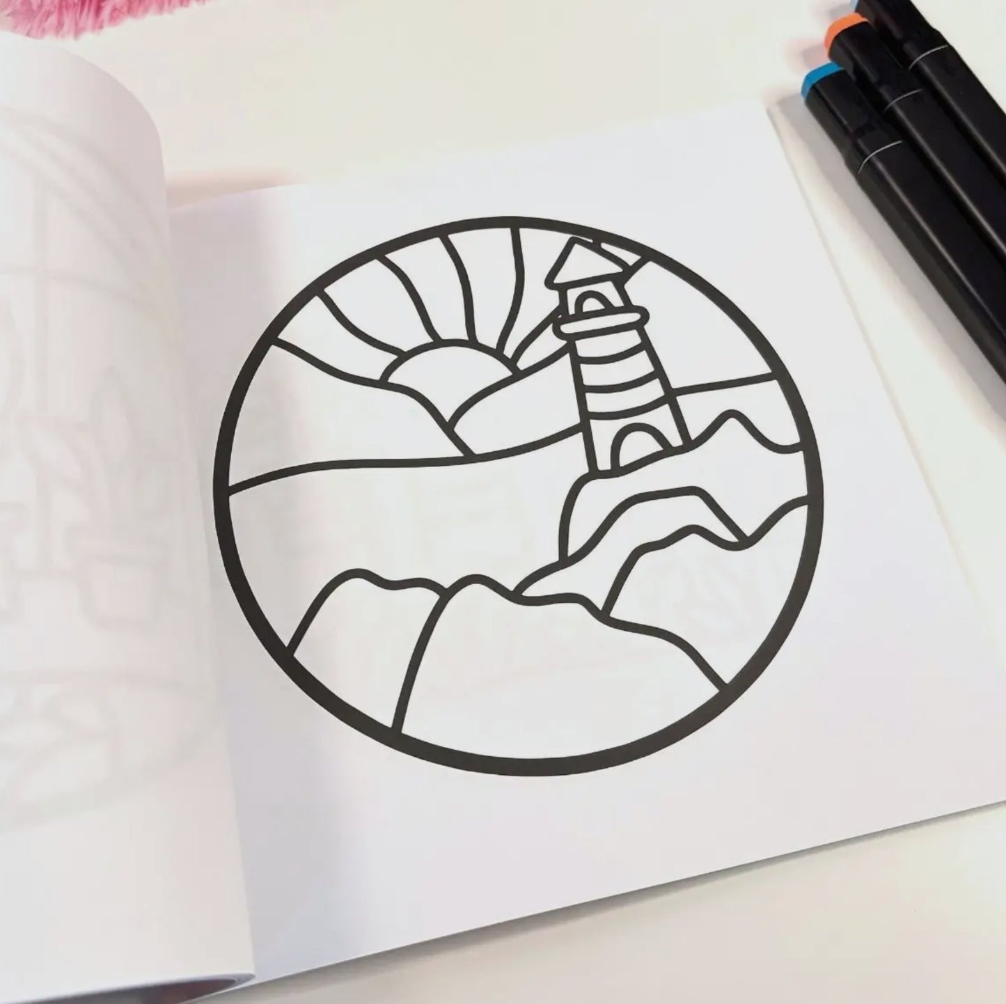 Calming Scenes Colouring Book by Oh Color Me | 8.5" x 8.5"