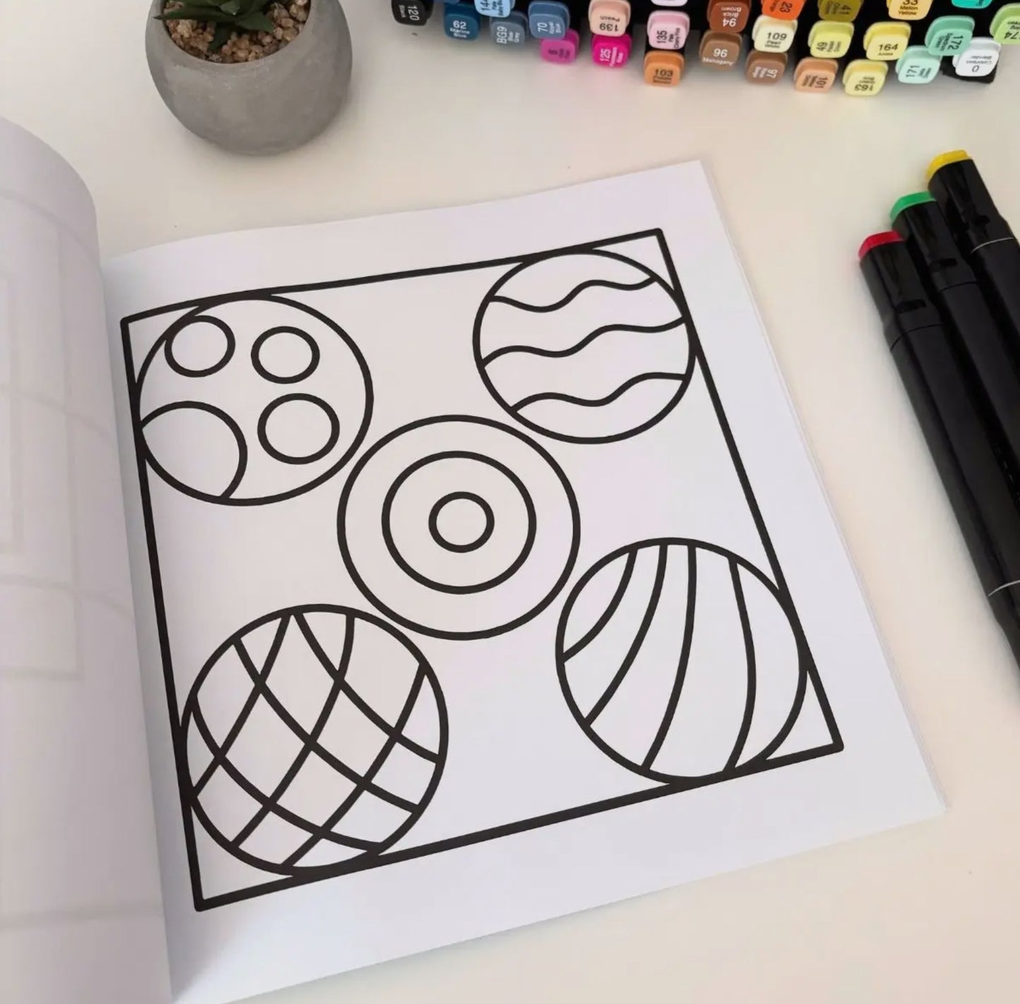Pattern Escape Colouring Book by Oh Color Me | 8.5" x 8.5"