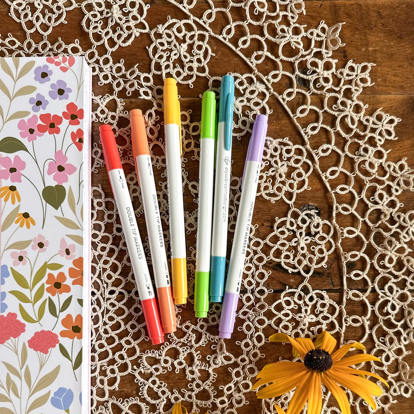 Pastel Rainbow Double Tip Markers
