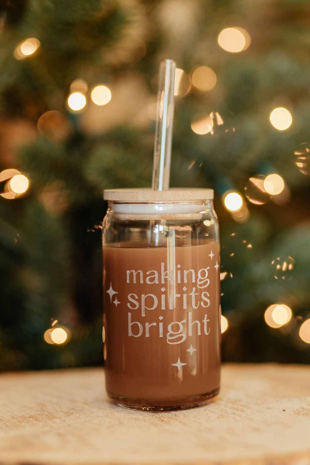 Making Spirits Bright Drinking Glass | 16 oz.
