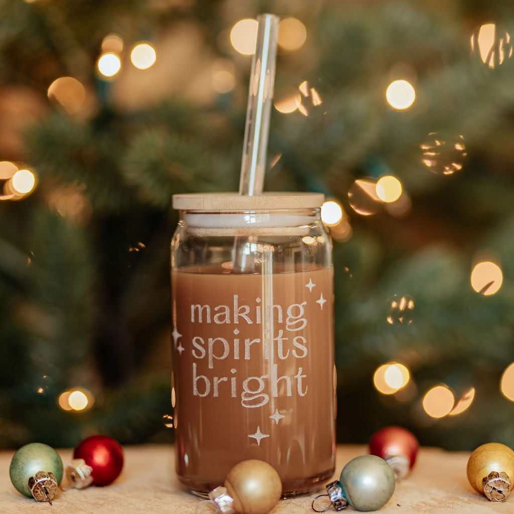 Making Spirits Bright Drinking Glass | 16 oz.