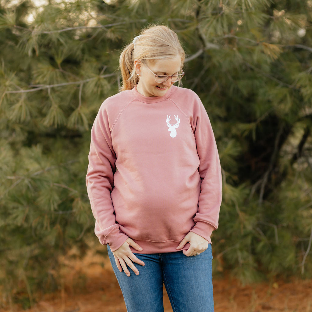 Deer Head | Mauve Crewneck