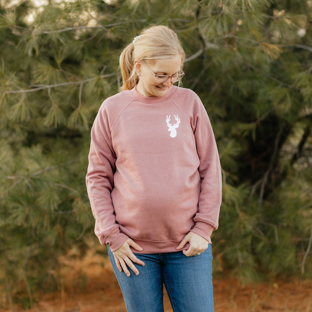 Deer Head | Mauve Crewneck