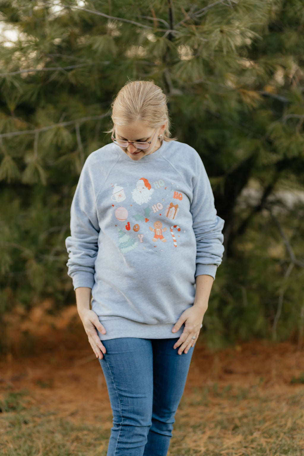 Vintage Christmas Grey Crewneck