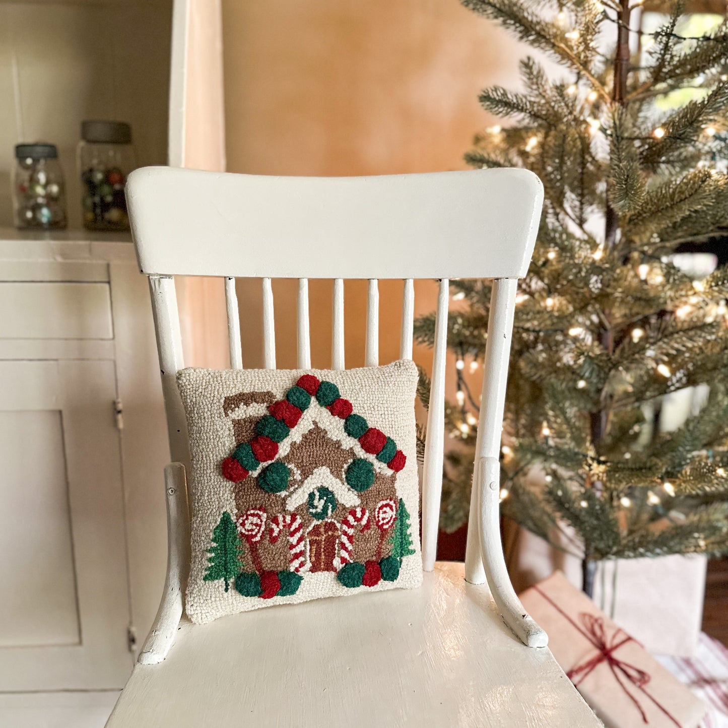 Gingerbread House Hook Pillow