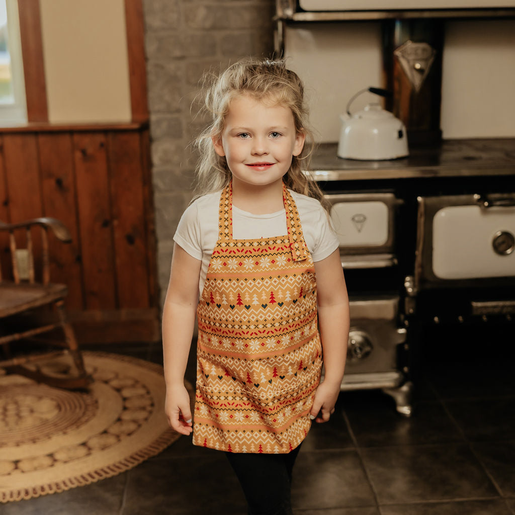 Christmas Print Apron, Adult & Child