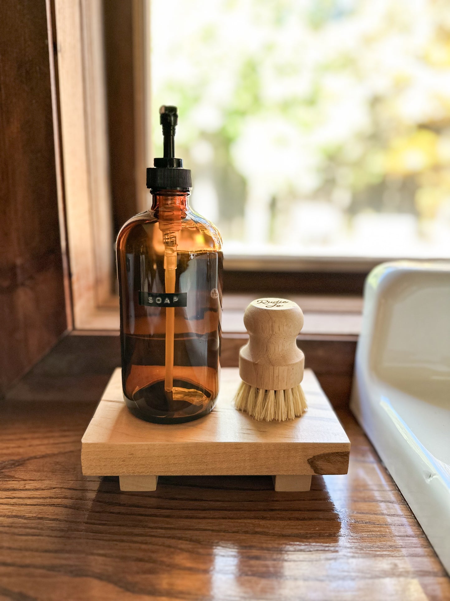 Amber Soap Dispenser