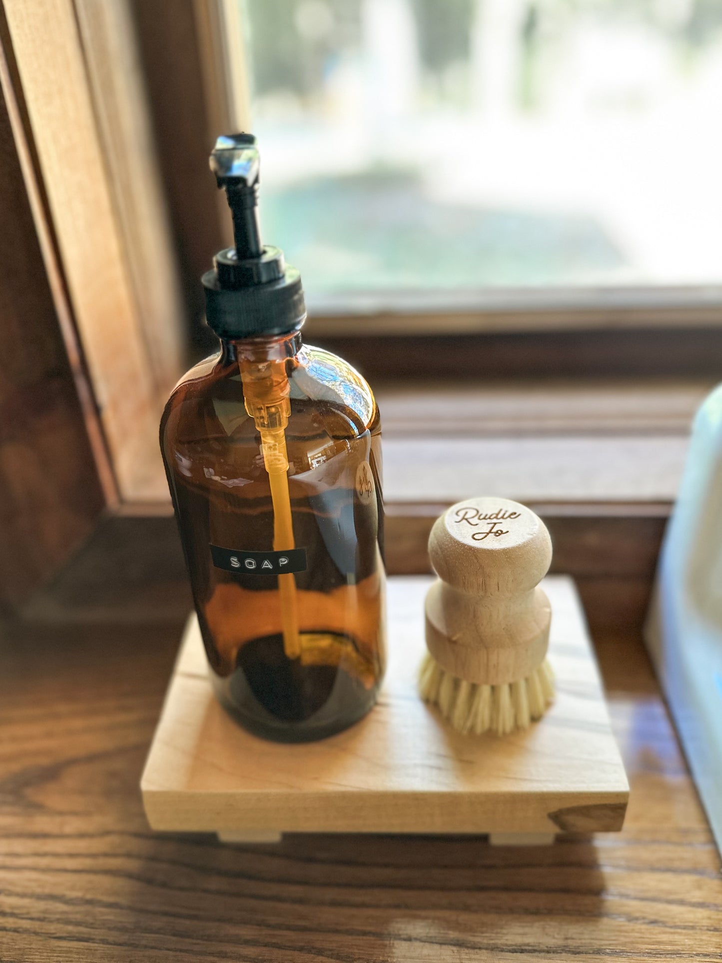 Amber Soap Dispenser