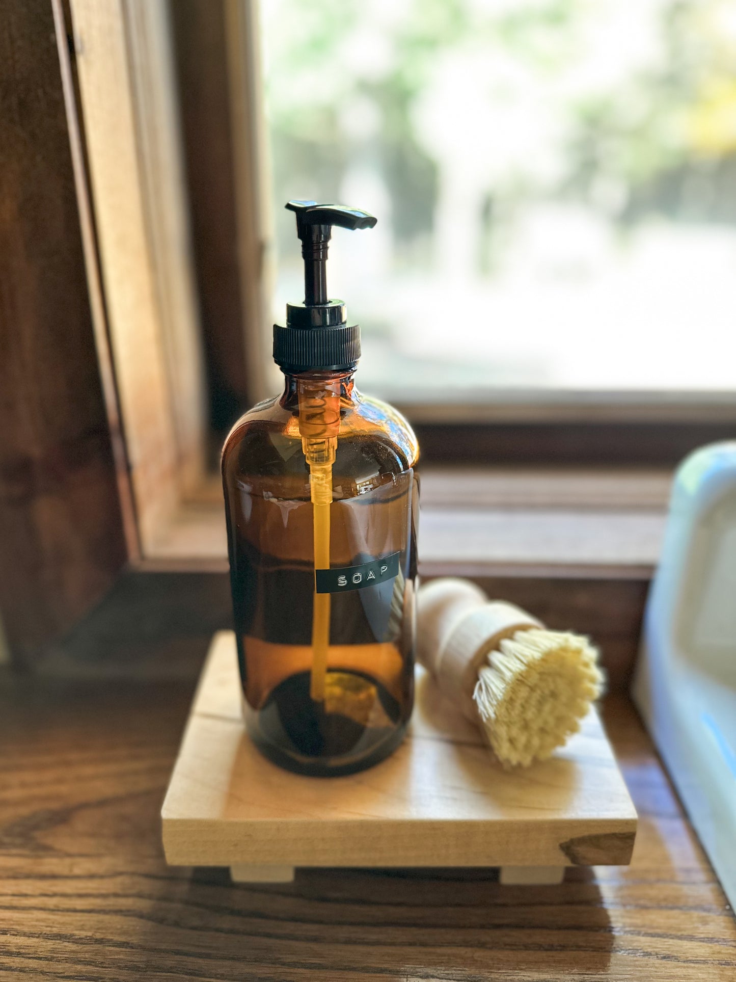 Amber Soap Dispenser