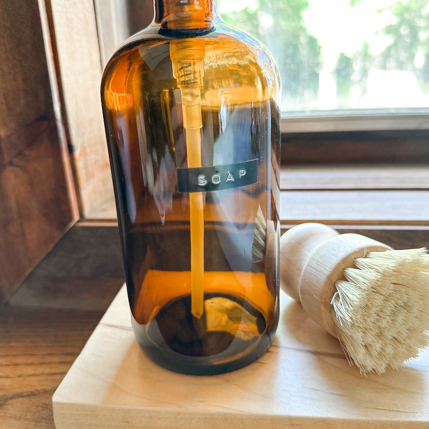 Amber Soap Dispenser