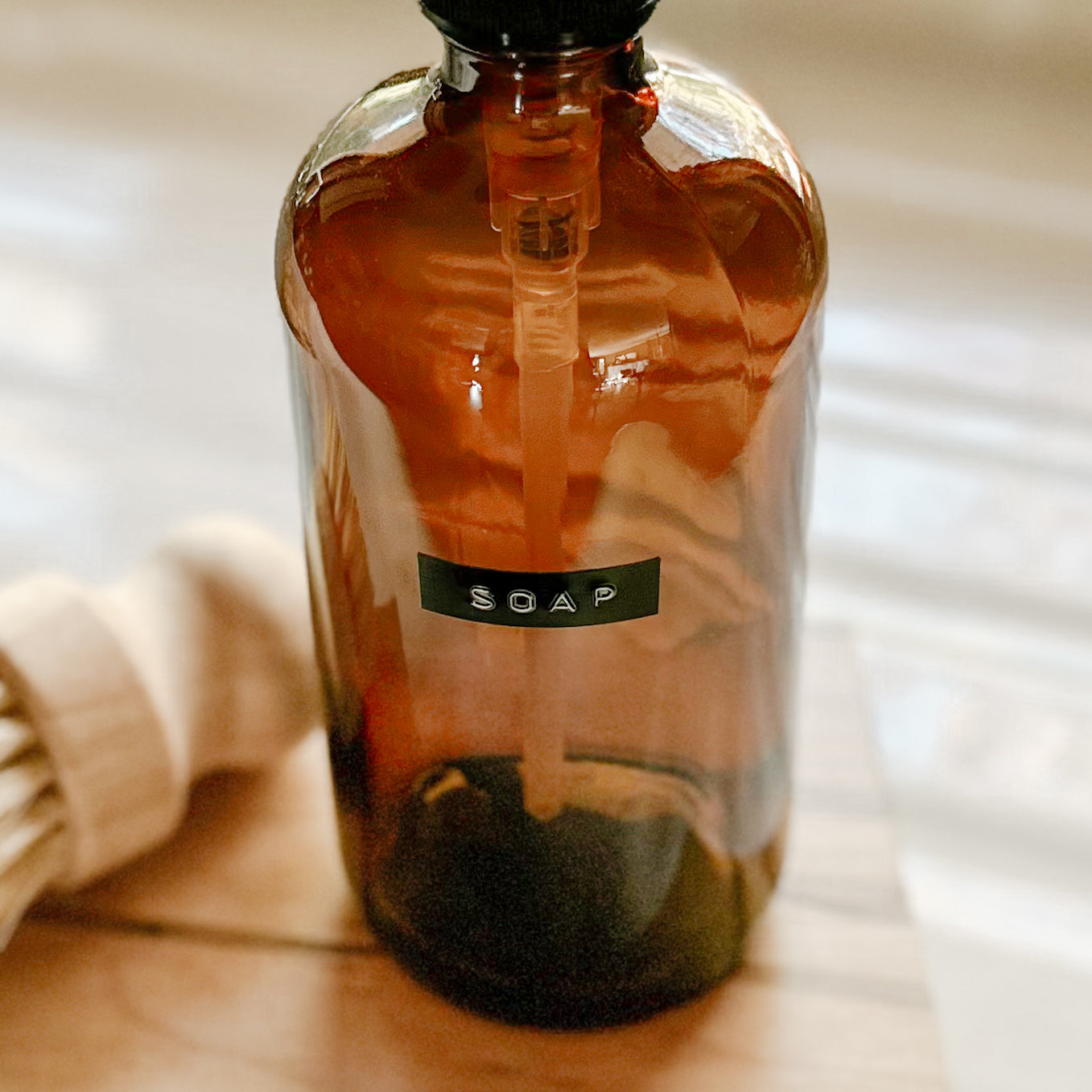 Amber Soap Dispenser