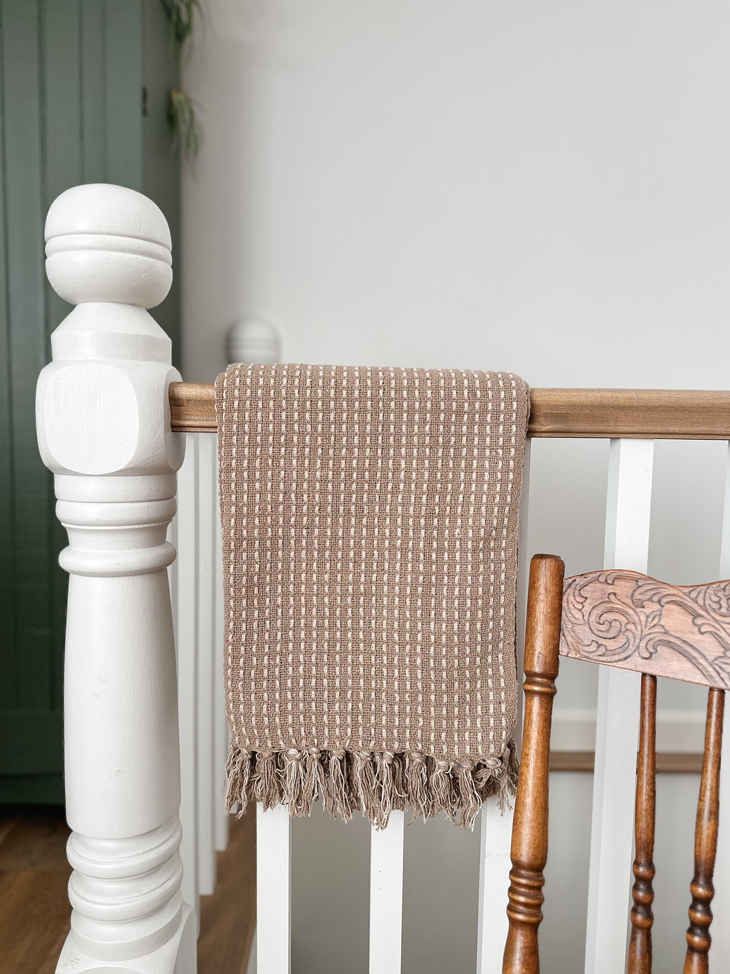 Taupe Throw Blanket