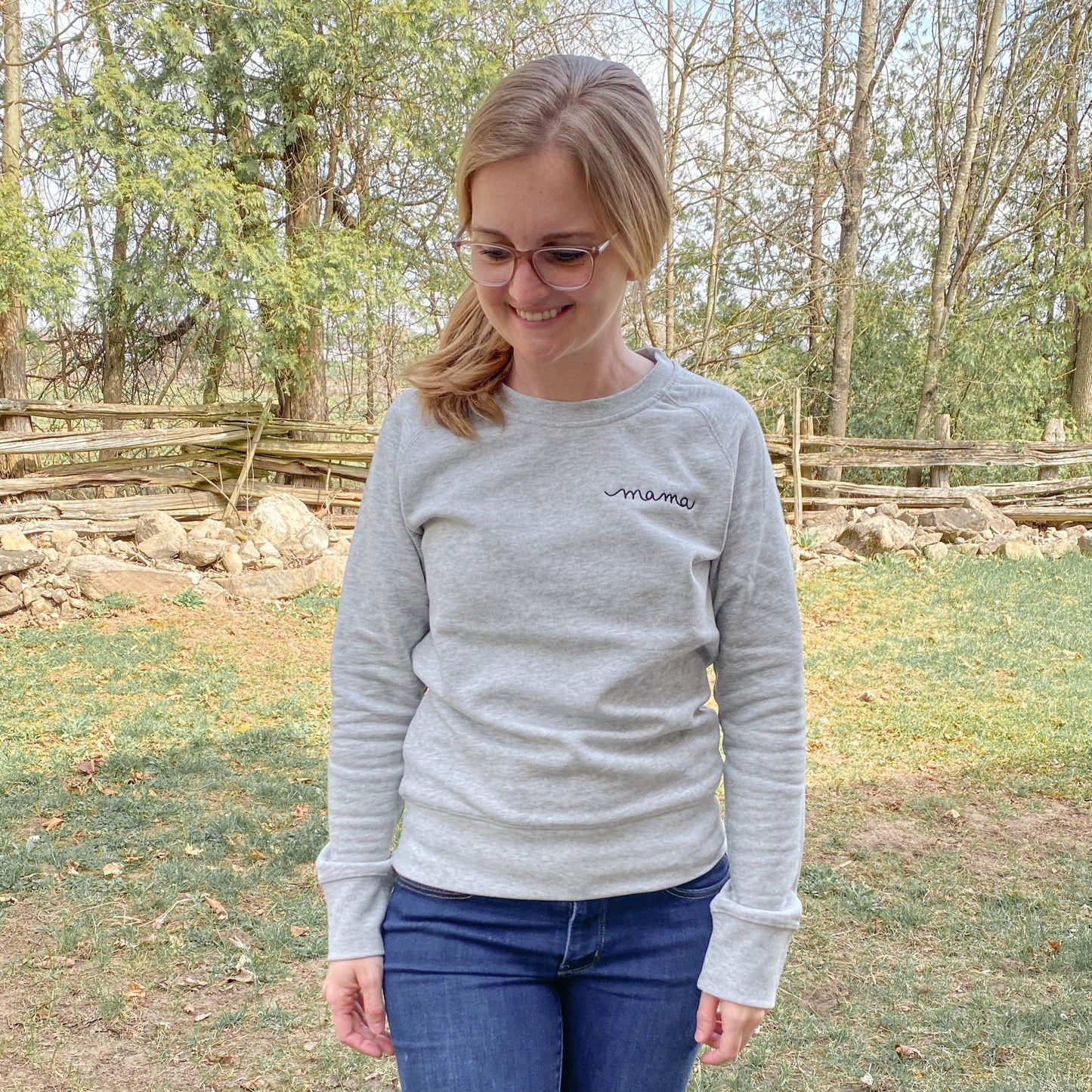 Mama Embroidered Crewneck Sweater | 2 Colour Options
