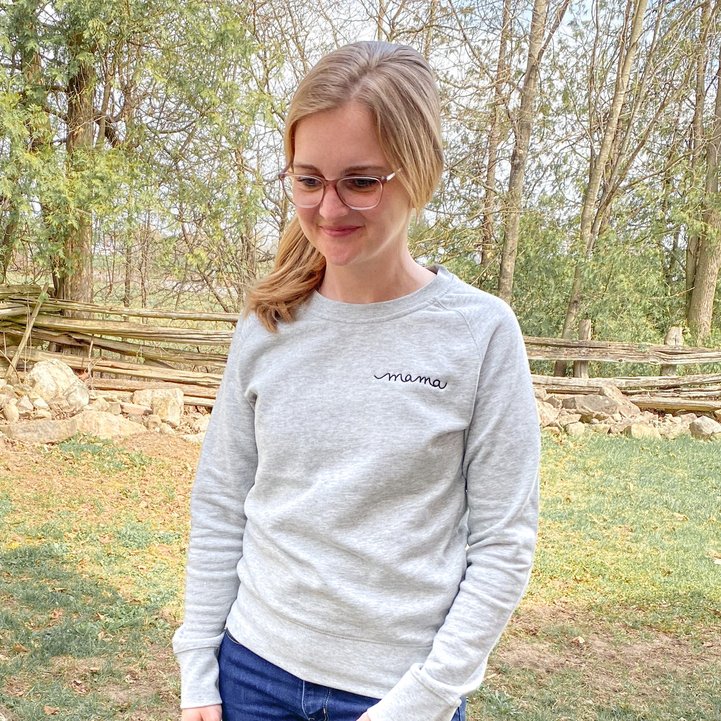 Mama Embroidered Crewneck Sweater | 2 Colour Options